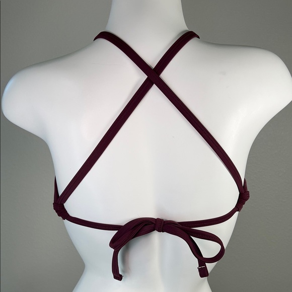 Adore Me Burgundy Lace Bikini Top SMALL - Picture 4 of 7